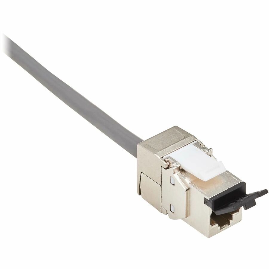 Tripp Lite Cat8 STP Shielded Tool-Free Keystone Jack, 568A/568B, TAA - 1 x RJ-45 Keystone