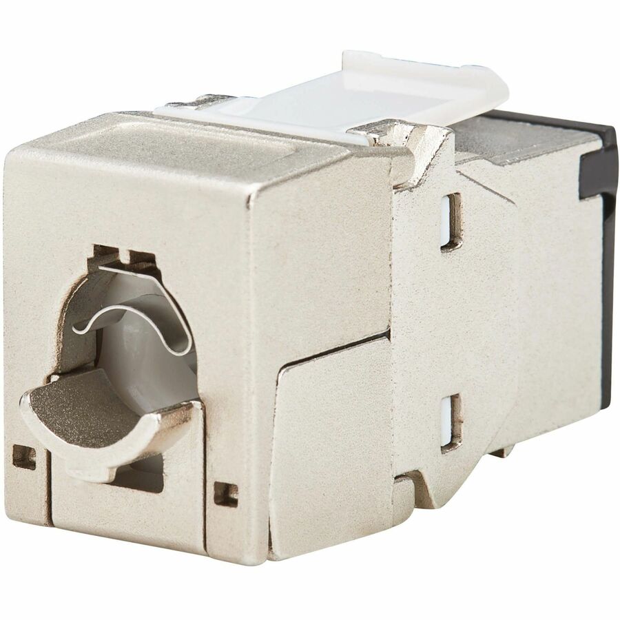 Tripp Lite Cat8 STP Shielded Tool-Free Keystone Jack, 568A/568B, TAA - 1 x RJ-45 Keystone