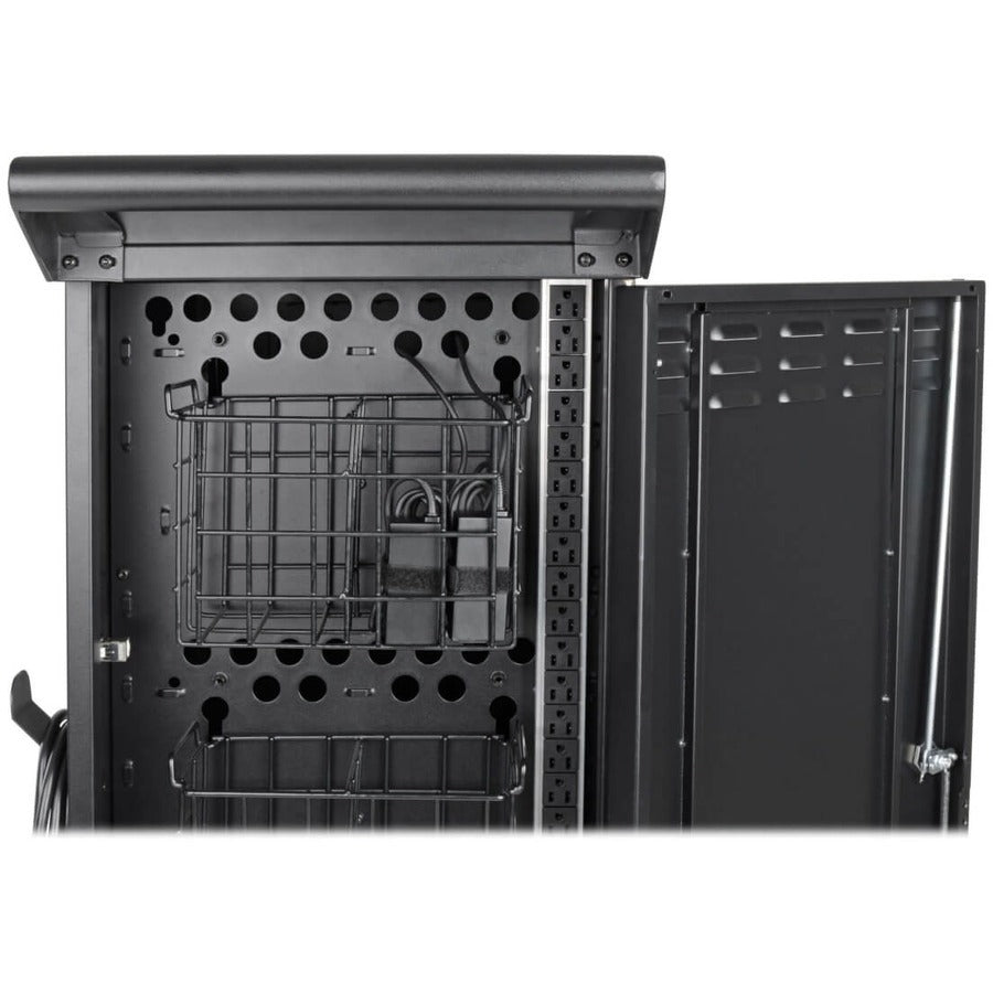 Tripp Lite Csc27Ac Portable Device Management Cart/Cabinet Black