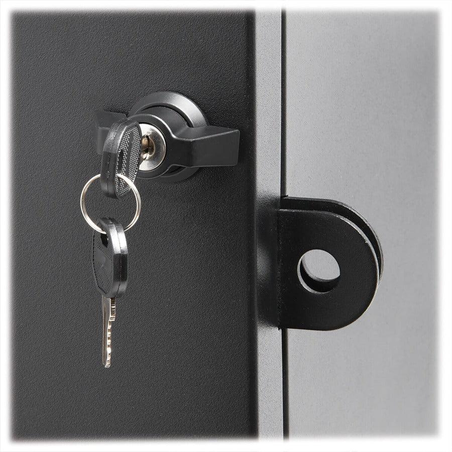 Tripp Lite Cscstorage1 Locking Storage Cart For Mobile Devices And Av Equipment - Black