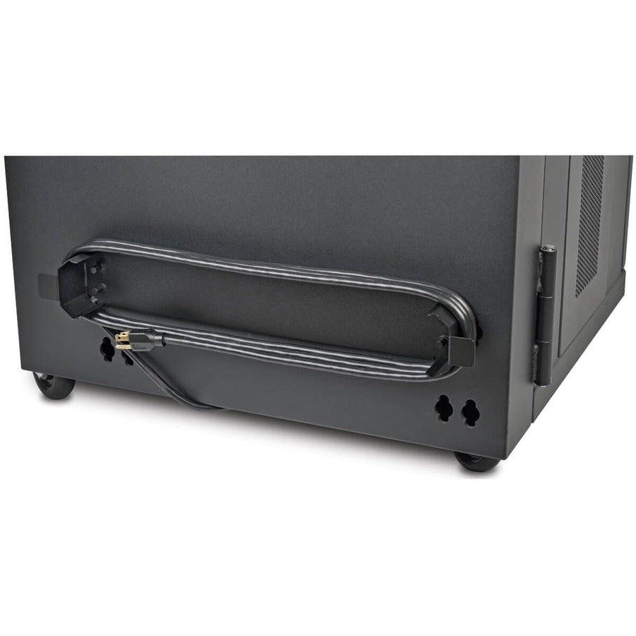 Tripp Lite Cshandlekit Mobile Cart Conversion Kit With Handle, Casters And Power Cord Manager For Tablet/Chromebook Charging Stations