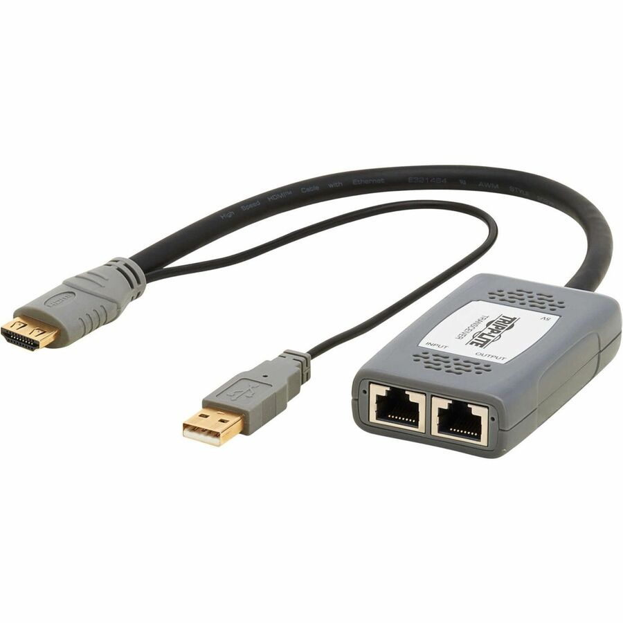 Tripp Lite DisplayPort over Cat6 Pigtail Receiver with Repeater, 4K 60 Hz, 4:4:4,