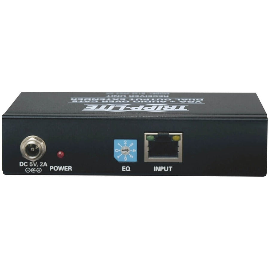 Tripp Lite Dual VGA with Audio over Cat5/Cat6 Extender Box-Style Receiver 1440x900 60 Hz U