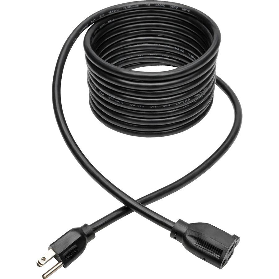 Tripp Lite Heavy-Duty Power Extension Cord, 15A, 14 Awg (Nema 5-15P To Nema 5-15R), 15 Ft.