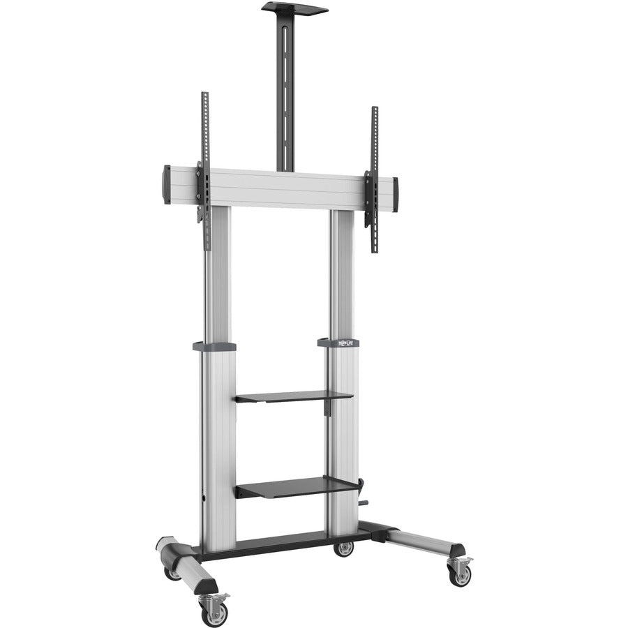 Tripp Lite Heavy-Duty Rolling TV Stand - Height Adjustable 60-100 Inch Displays | TecISoft DMCS60100XXCK