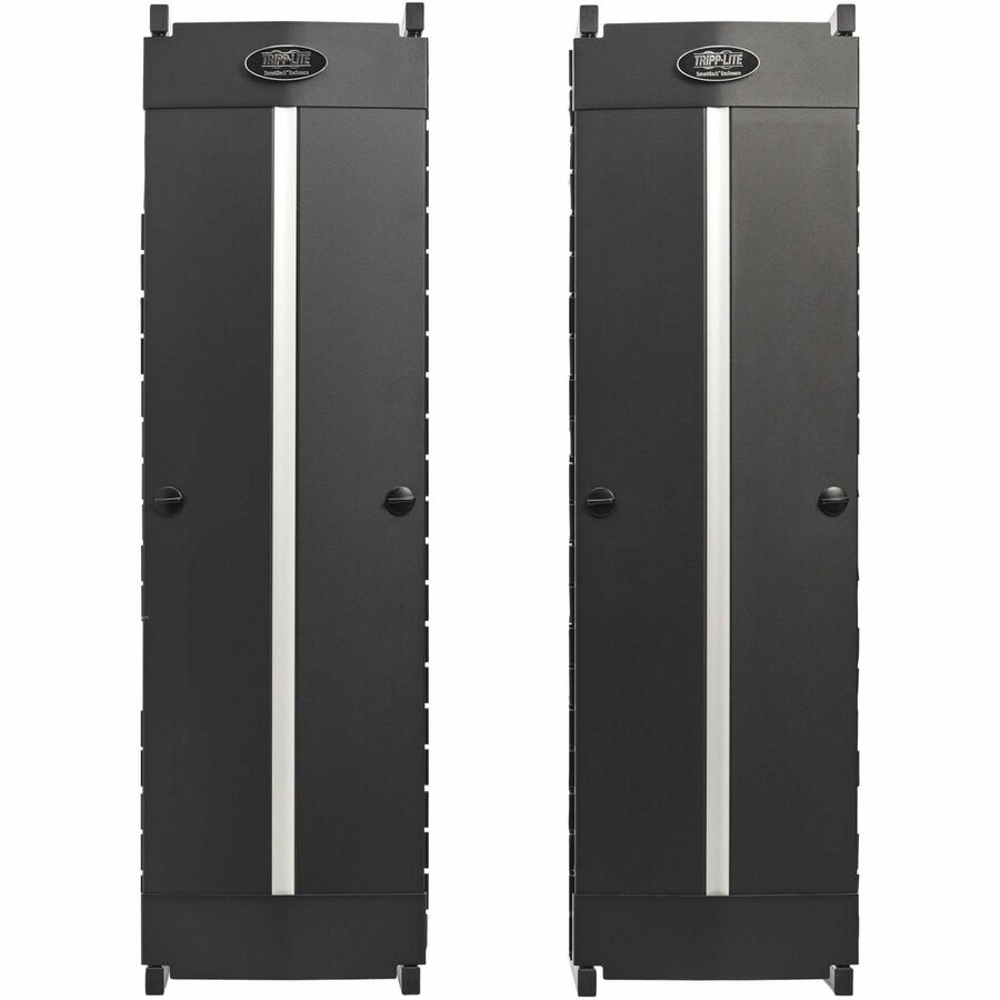 Tripp Lite High-Capacity Vertical Cable Manager - Deep Double Finger Duct with Cover -
