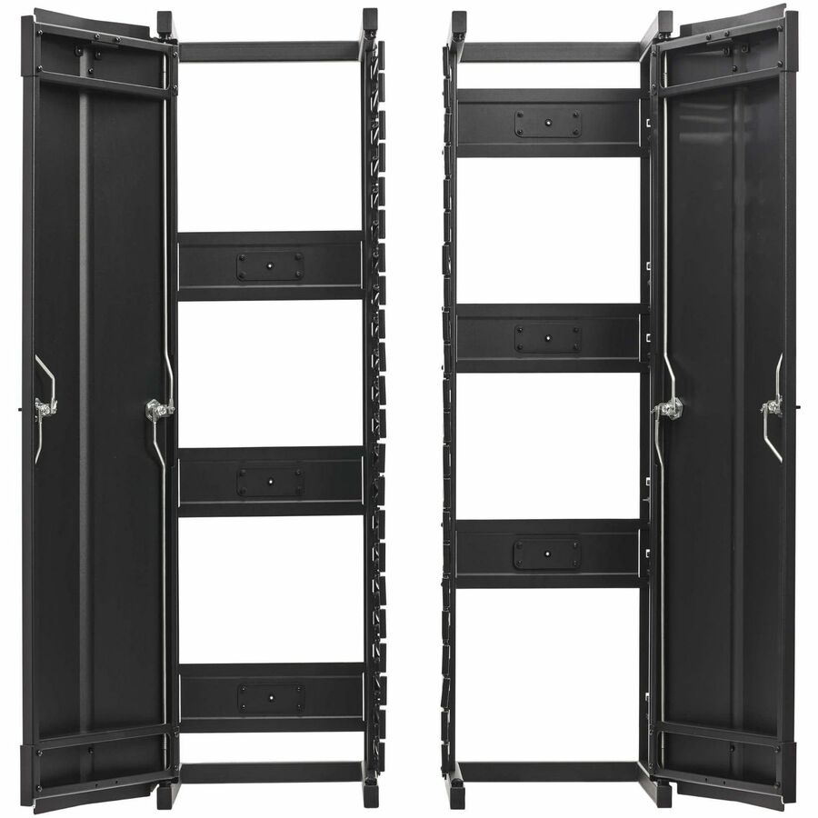 Tripp Lite High-Capacity Vertical Cable Manager - Deep Double Finger Duct with Cover -