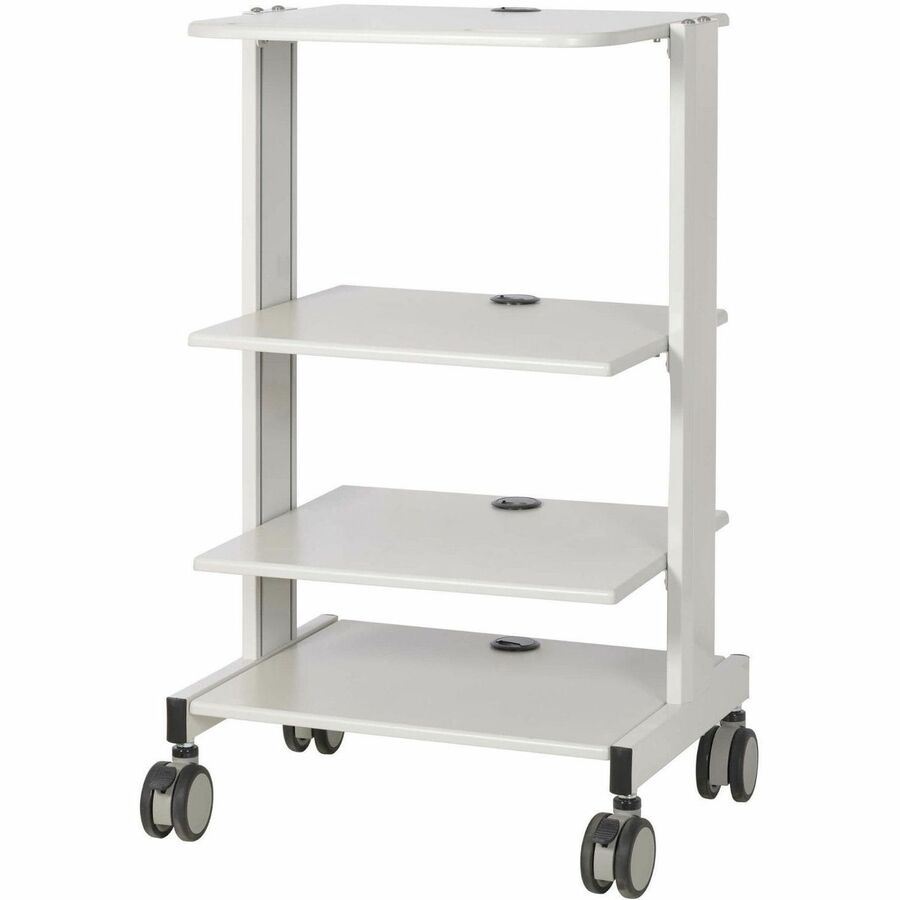 Tripp Lite Mobile Workstation with Adjustable Shelves, Locking Casters, TAA - 4 Shelf -