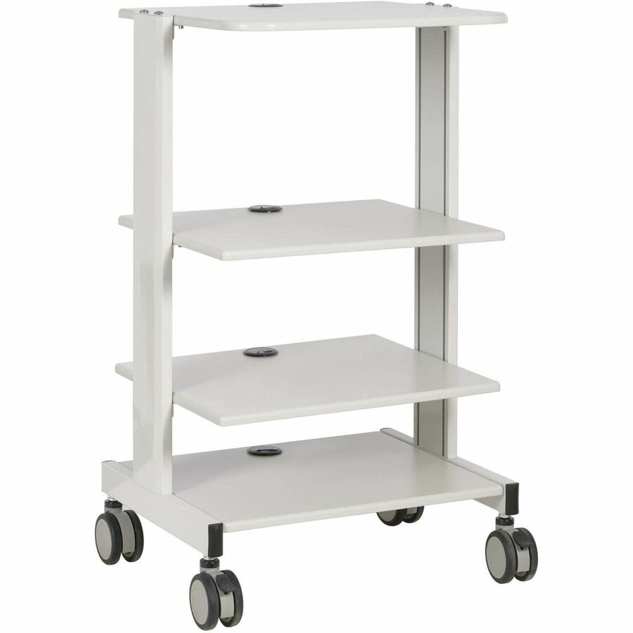 Tripp Lite Mobile Workstation with Adjustable Shelves, Locking Casters, TAA - 4 Shelf -