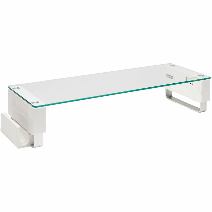 Tripp Lite Monitor Riser for Desk - Height Adjustable Glass Top USB and Audio Ports - 44 l