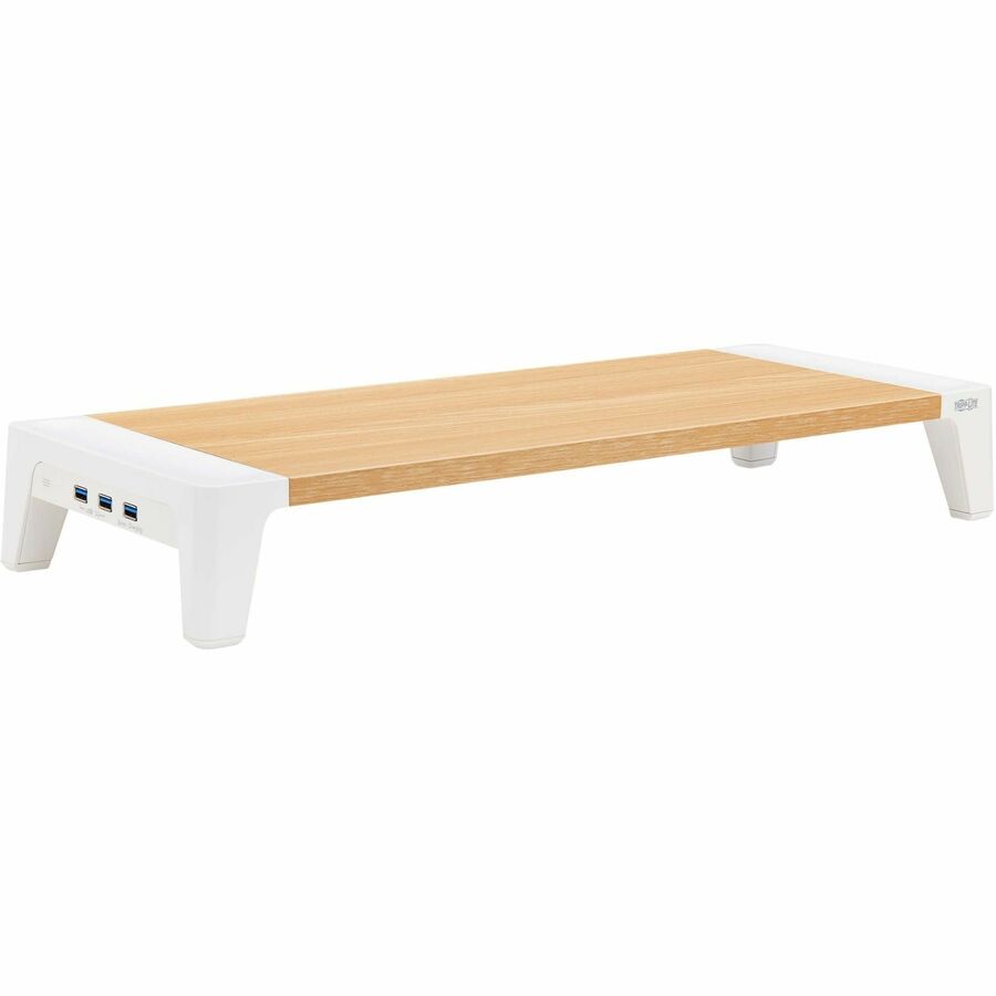 Tripp Lite Monitor Riser for Desk - Wood Top USB-A Charge and Data Ports - 44 lb Load Capa