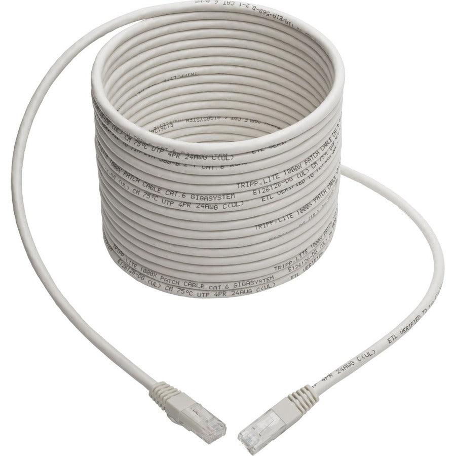 Tripp Lite N200-025-Wh Cat6 Gigabit Molded (Utp) Ethernet Cable (Rj45 M/M), White, 25 Ft. (7.62 M)