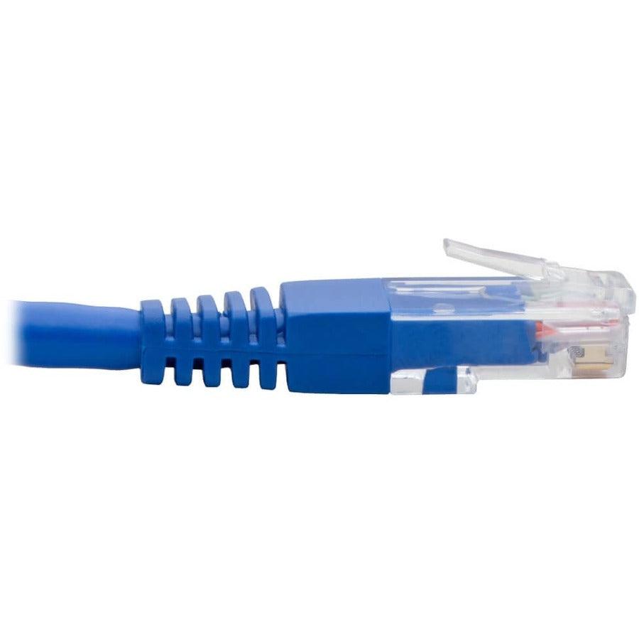 Tripp Lite N204-001-Bl-Dn Down-Angle Cat6 Gigabit Molded Utp Ethernet Cable (Rj45 Right-Angle Down M To Rj45 M), Blue, 1 Ft. (0.31 M)
