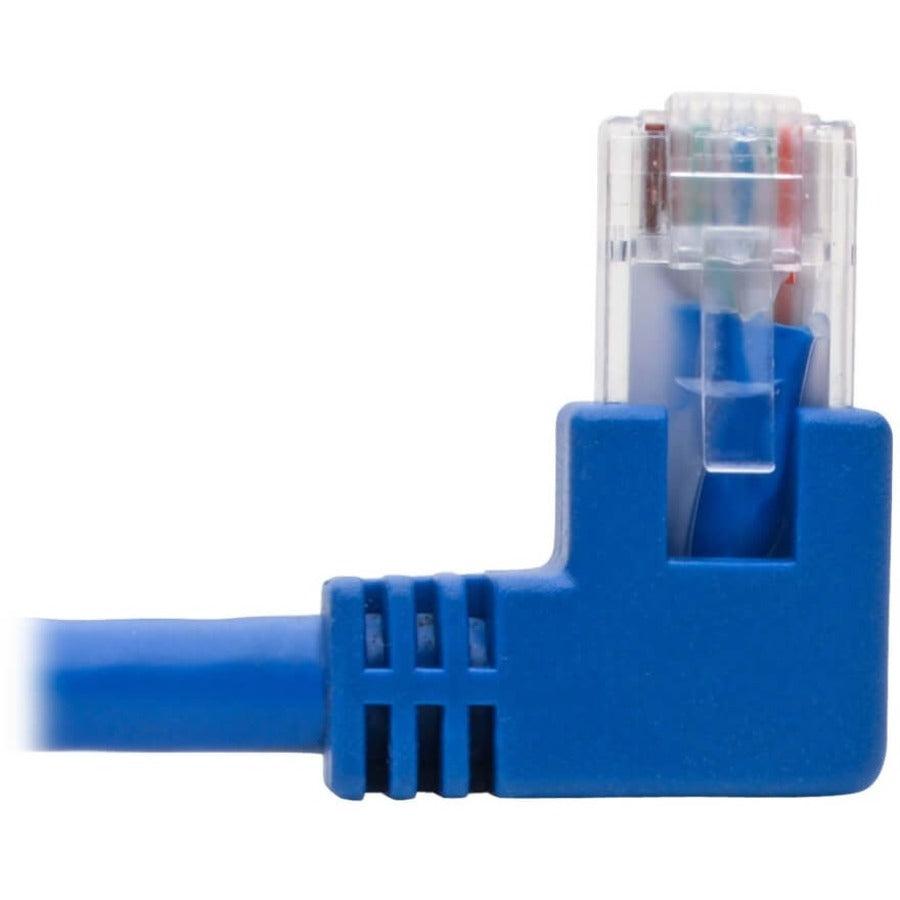 Tripp Lite N204-001-Bl-Ra Right-Angle Cat6 Gigabit Molded Utp Ethernet Cable (Rj45 Right-Angle M To Rj45 M), Blue, 1 Ft. (0.31 M)