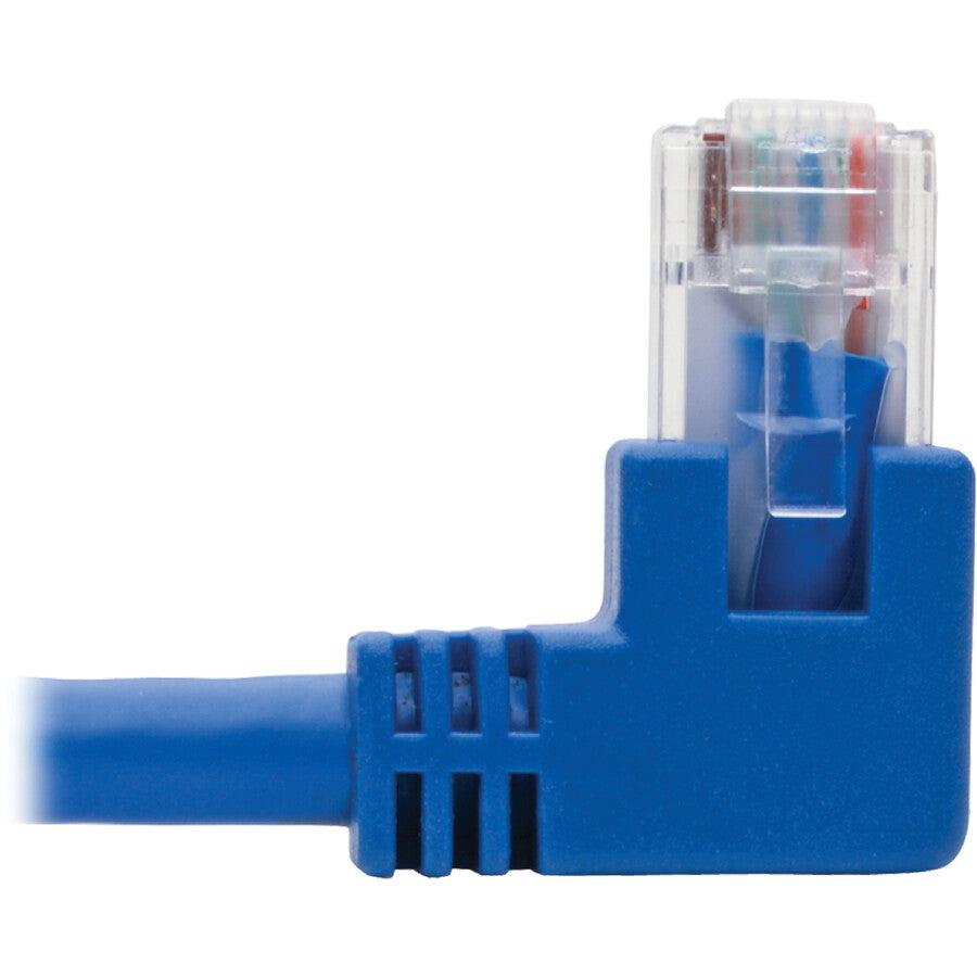 Tripp Lite N204-001-Bl-Up Up-Angle Cat6 Gigabit Molded Utp Ethernet Cable (Rj45 Right-Angle Up M To Rj45 M), Blue, 1 Ft. (0.31 M)