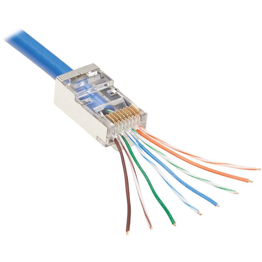 Tripp Lite N232-050-Ftp Cat6 Rj45 Pass-Through Ftp Modular Plug, 50 Pack