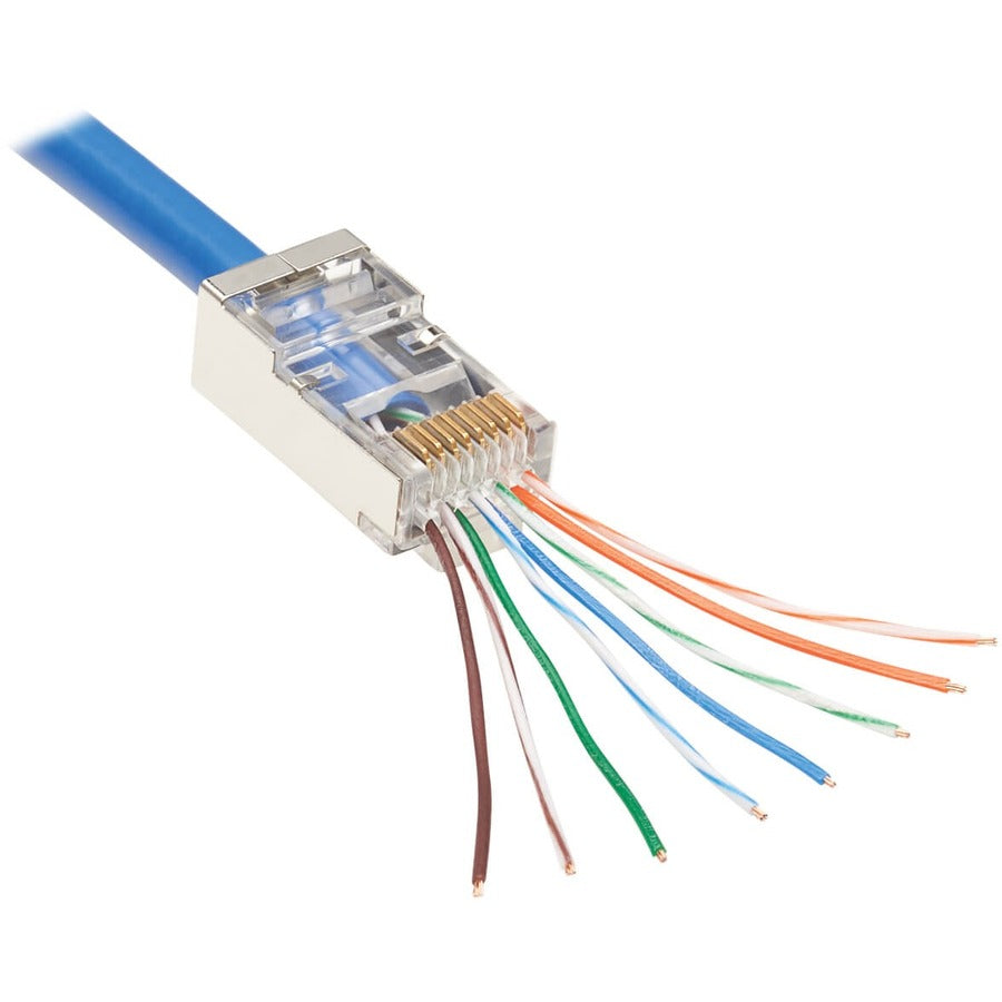 Tripp Lite N232-100-Ftp Cat6 Rj45 Pass-Through Ftp Modular Plug, 100 Pack
