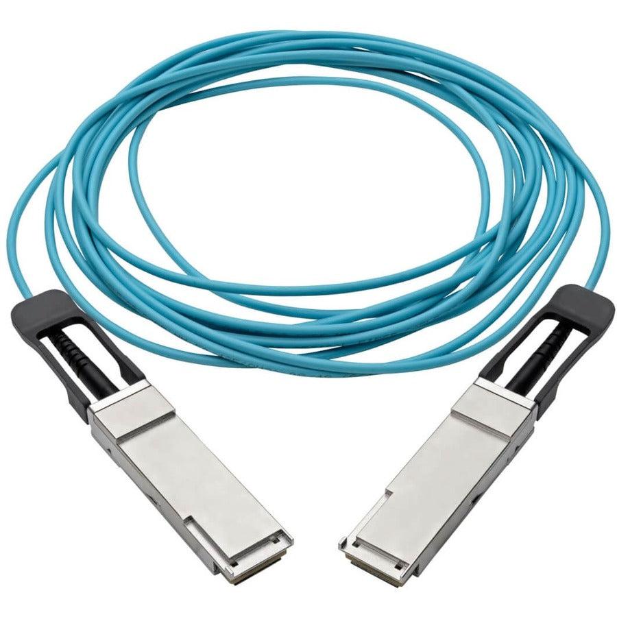 Tripp Lite N28F-05M-Aq Qsfp+ To Qsfp+ Active Optical Cable - 40Gb, Aoc, M/M, Aqua, 5M (16.4 Ft.)