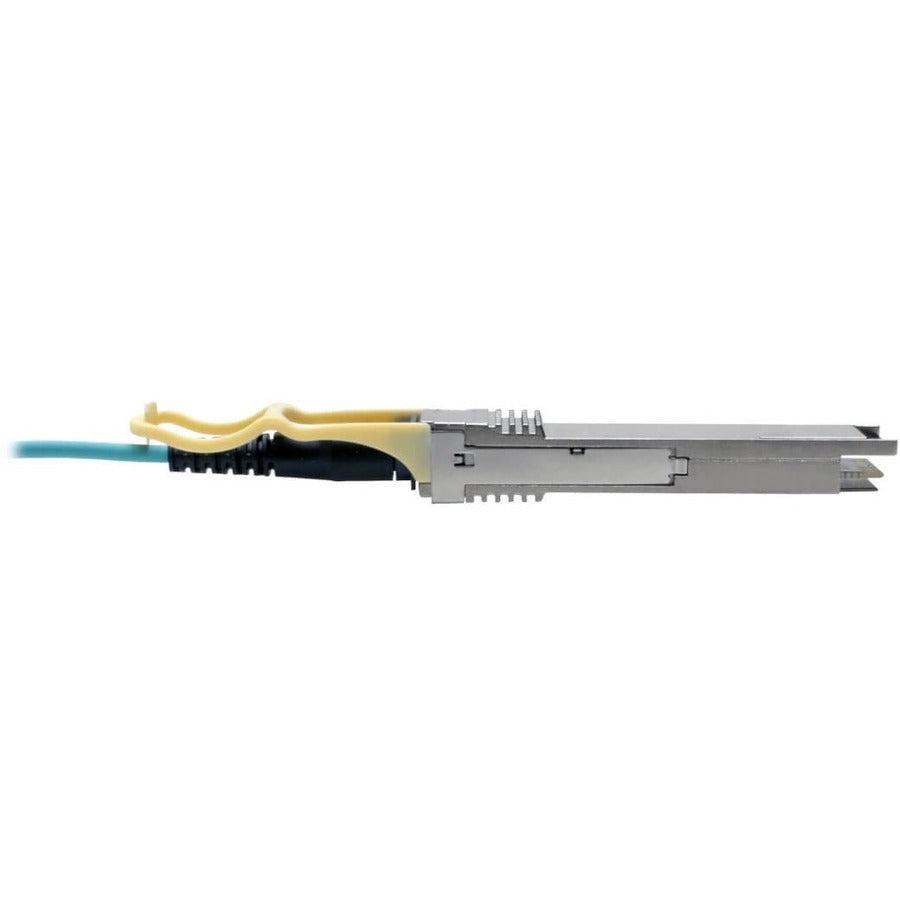 Tripp Lite N28H-15M-Aq Qsfp28 To Qsfp28 Active Optical Cable - 100Gbe, Aoc, M/M, Aqua, 15 M (49.2 Ft.)