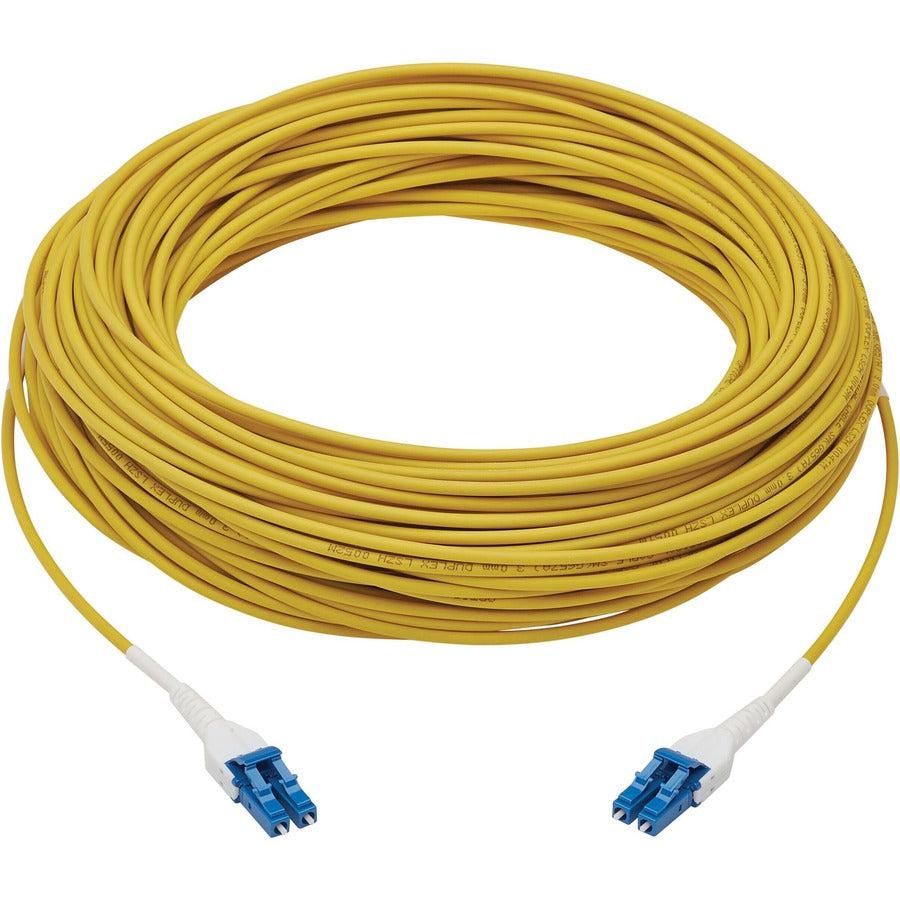 Tripp Lite N370-50M-Ar 100G Duplex Singlemode 9/125 Os2 Armored Fiber Optic Cable (Lc/Lc Duplex M/M), Lszh, Yellow, 50 M (164 Ft.)