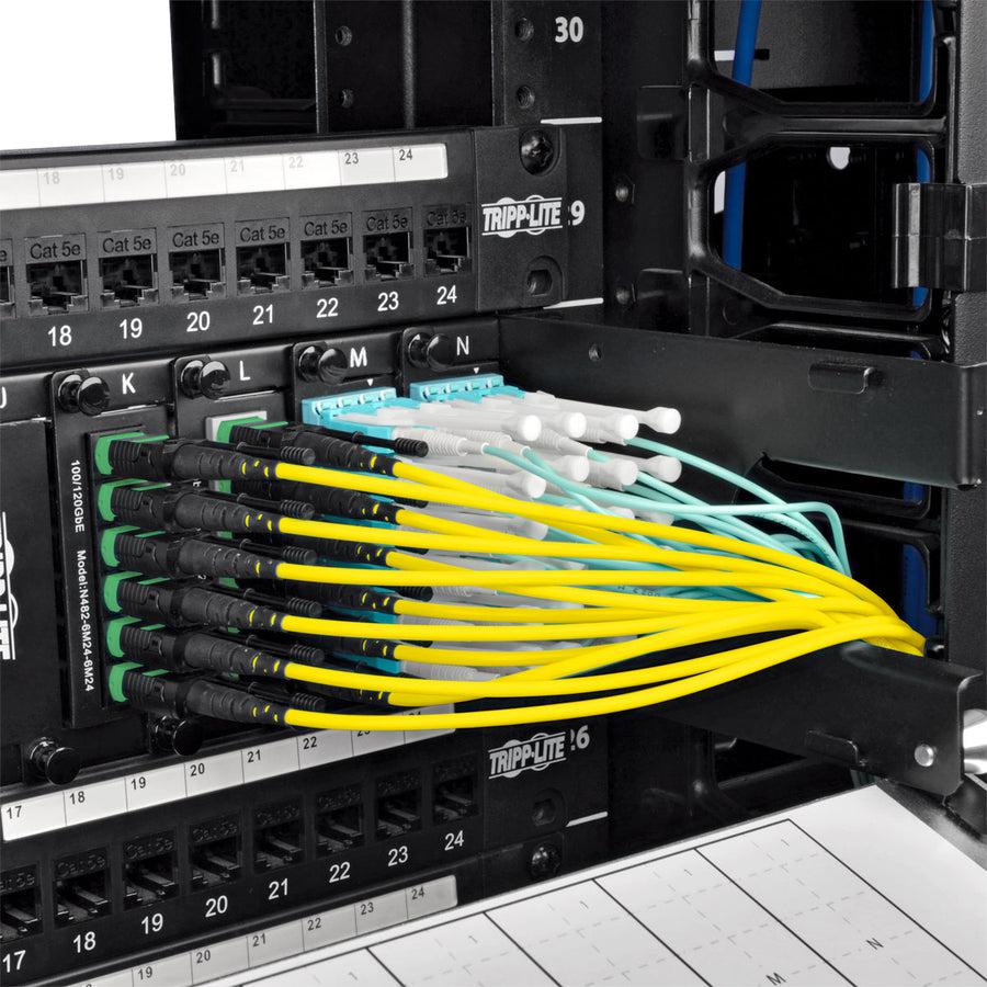 Tripp Lite N392-30M-3X8-Ap Mtp/Mpo (Apc) Singlemode Slim Trunk Cable, 24-Strand, 40/100 Gbe, 40/100Gbase-Plr4, Plenum, 6Mm Dual Jacket, 30 M (98 Ft.)
