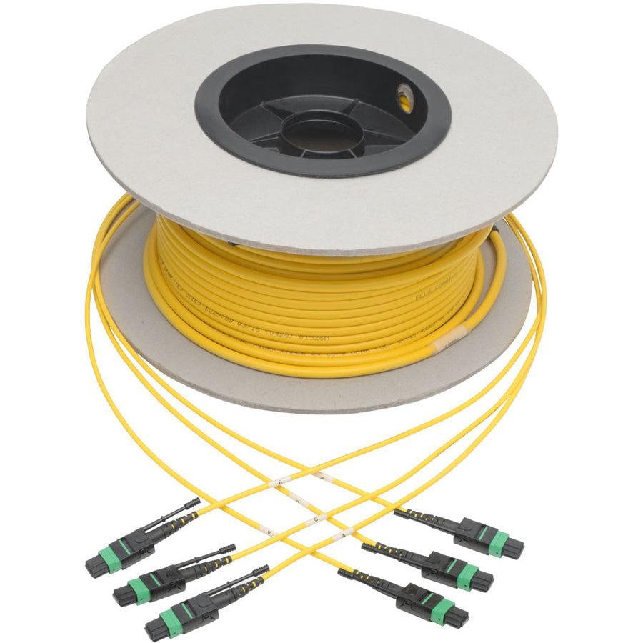 Tripp Lite N392-45M-3X8-Ap Mtp/Mpo (Apc) Singlemode Slim Trunk Cable, 24-Strand, 40/100 Gbe, 40/100Gbase-Plr4, Plenum, 6Mm Dual Jacket, 45 M (147 Ft.)