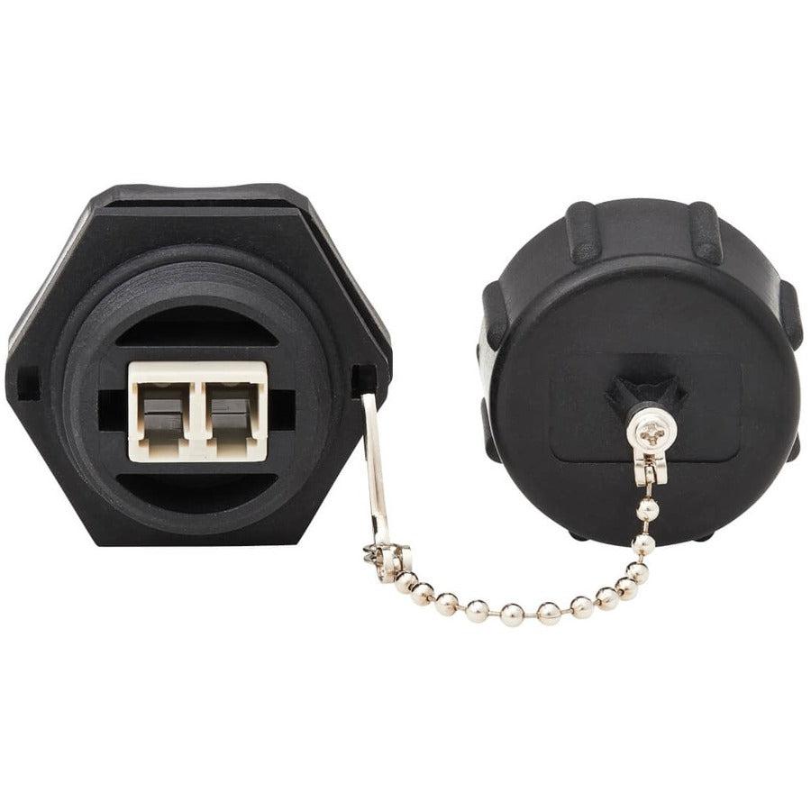 Tripp Lite N455-Bc01-Ind Rigid Industrial Ip68 Duplex Multimode Fiber Coupler (Lc/Lc) With Dust Cap, 10G Ethernet
