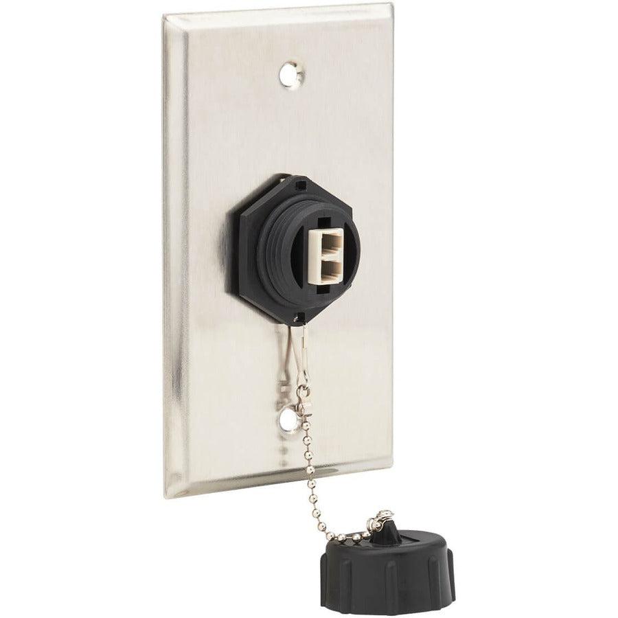 Tripp Lite N455-Bc01-Ind Rigid Industrial Ip68 Duplex Multimode Fiber Coupler (Lc/Lc) With Dust Cap, 10G Ethernet
