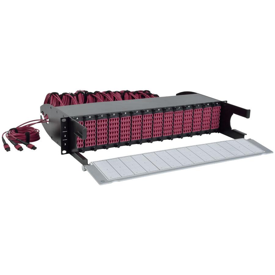 Tripp Lite N48K-42M8L168-B 40/100Gb Fiber Breakout Patch Panel, 40Gb To 4 X 10Gb, 100Gb To 4 X 25Gb,