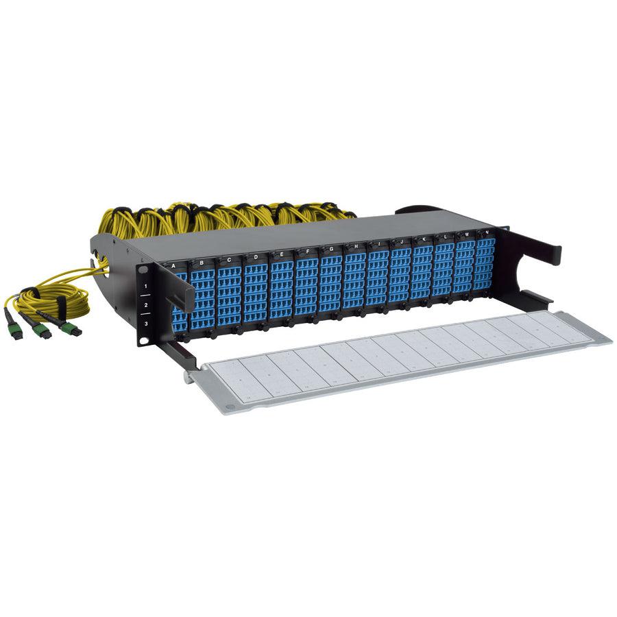 Tripp Lite N48K-42M8L168Sb 40/100Gb Fiber Breakout Patch Panel, 40Gb To 4 X 10Gb, 100Gb To 4 X 25Gb,