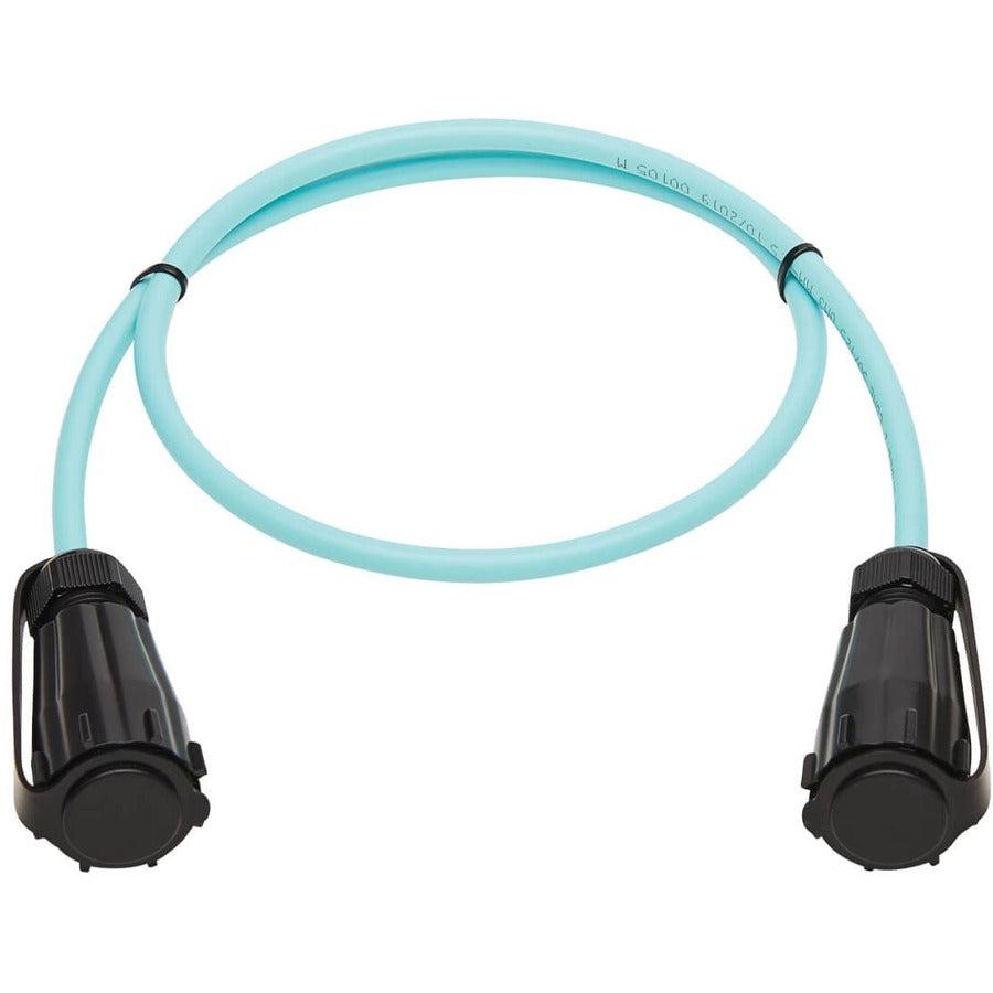 Tripp Lite N820-01M-Ind 10Gb Rigid Industrial Duplex Multimode 50/125 Om3 Fiber Patch Cable (Lc/Lc) - Ip68, Aqua, 1 M (3 Ft.)