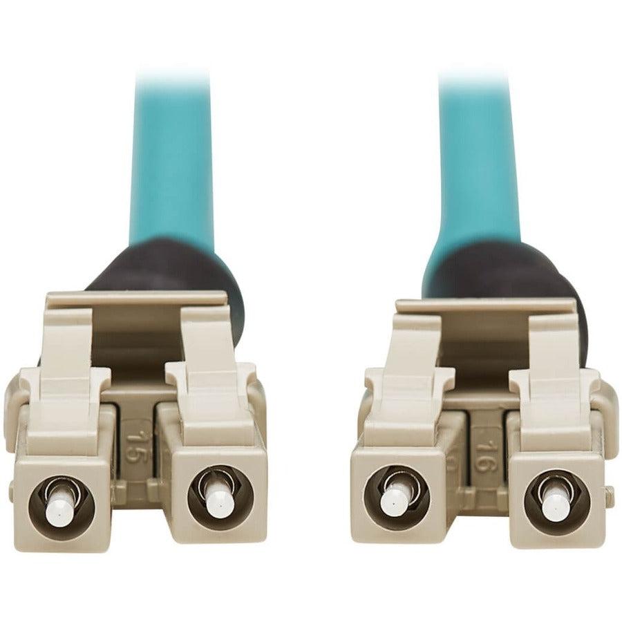 Tripp Lite N820-02M-Ind 10Gb Rigid Industrial Duplex Multimode 50/125 Om3 Fiber Patch Cable (Lc/Lc) - Ip68, Aqua, 2 M (6.6 Ft.)