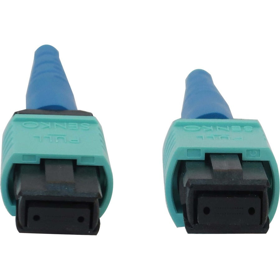 Tripp Lite N846B-02M-24-P 40/100/400G Multimode 50/125 Om3 Fiber Optic Cable (24F Mtp/Mpo-Pc F/F), Lszh, Aqua, 2 M (6.6 Ft.)