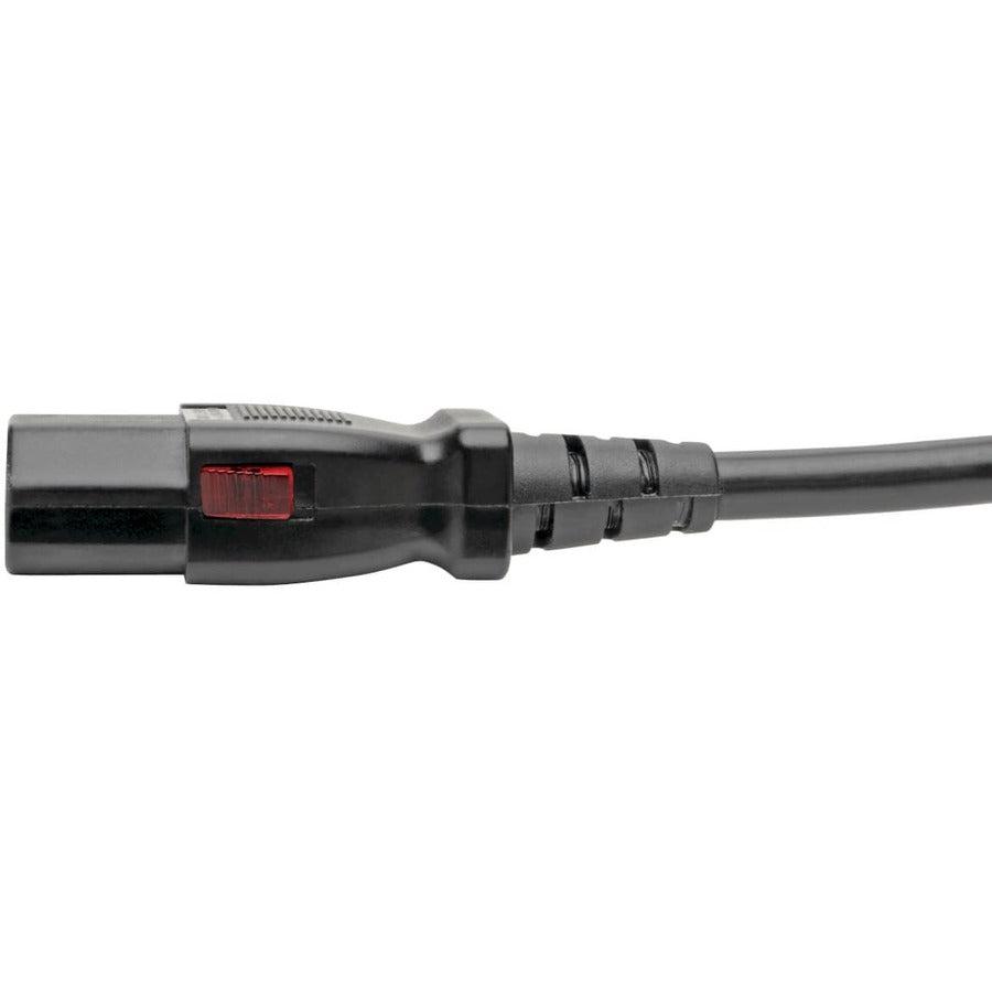 Tripp Lite Nema 5-15P To C13 Computer Power Cord, Locking C13 Connector - 10A, 125V, 18 Awg, 3 Ft.