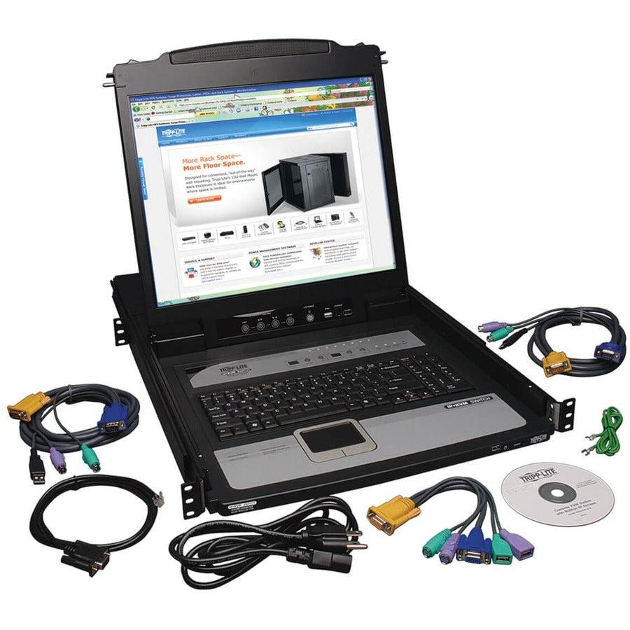 Tripp Lite Netdirector 8-Port 1U Rack-Mount Console Kvm Switch With 19-In. Lcd And Ip Remote Access
