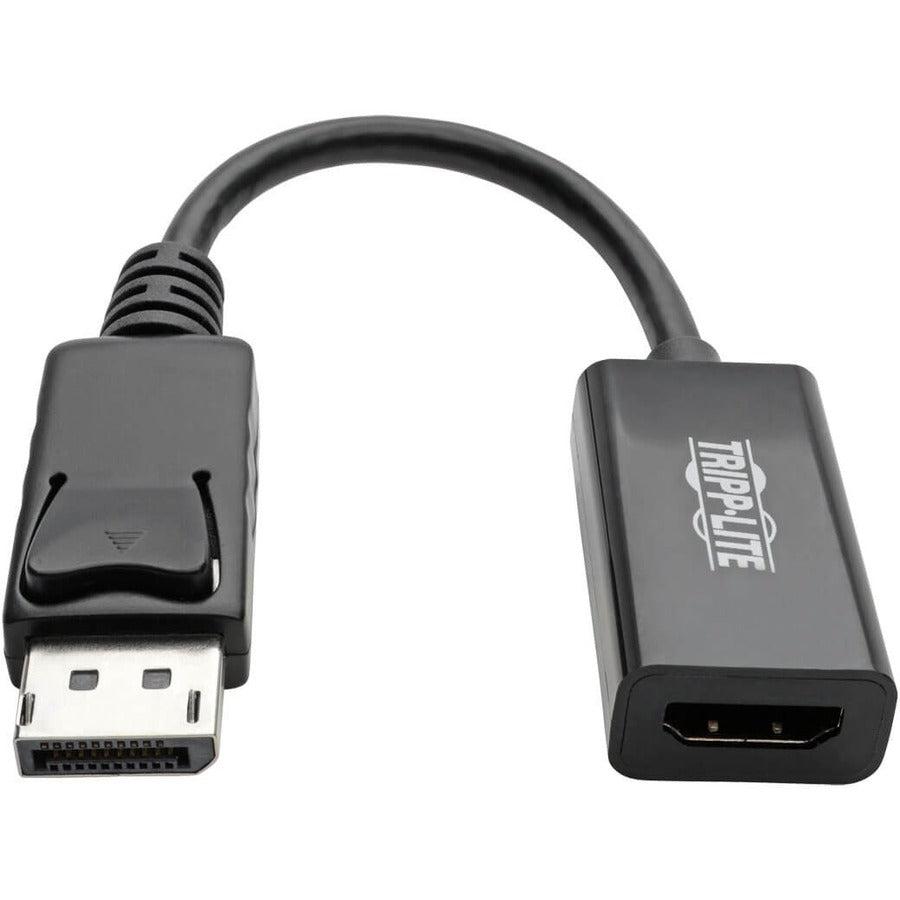 Tripp Lite P136-06N-H2V2Lb Displayport To Hdmi Active Adapter (M/F), Latching Connector, 4K 60 Hz, Dp1.2, Hdcp 2.2,Black, 6 In.