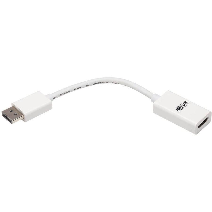 Tripp Lite P136-06N-Hdr-W Displayport To Hdmi Active Adapter (M/F) - 4K 60Hz, Hdr, Dp 1.2, Hdcp 2.2, White, 6 In.