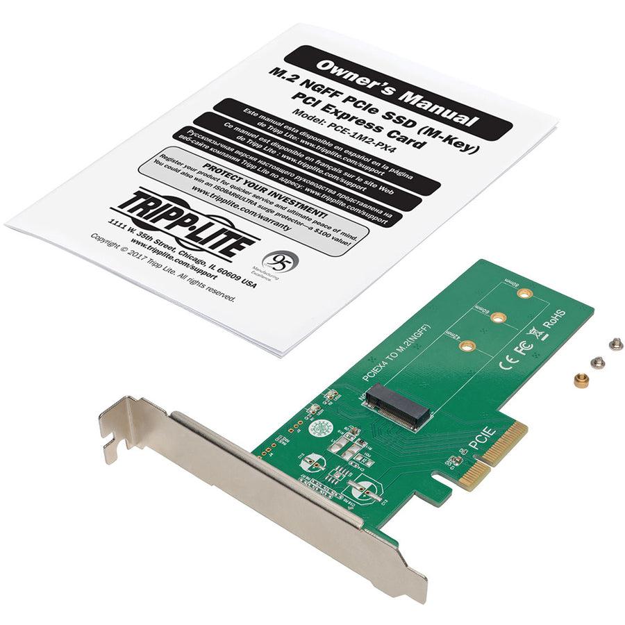 Tripp Lite Pce-1M2-Px4 M.2 Ngff Pcie Ssd (M-Key) Pci Express (X4) Card