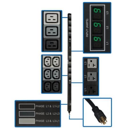 Tripp Lite Pdu3Mv6L2120 Power Distribution Unit (Pdu) 48 Ac Outlet(S) 0U Black
