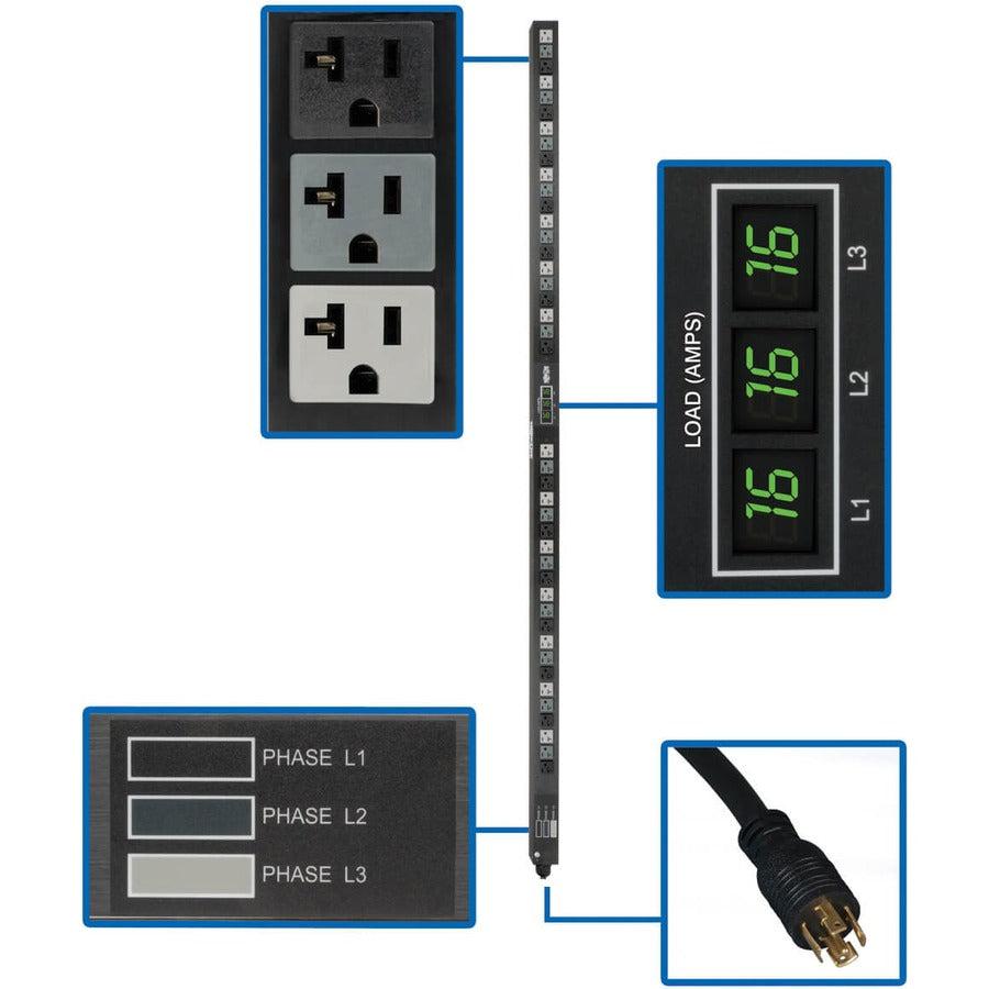 Tripp Lite Pdu3Mv6L2120Lv Power Distribution Unit (Pdu) 42 Ac Outlet(S) 0U Black