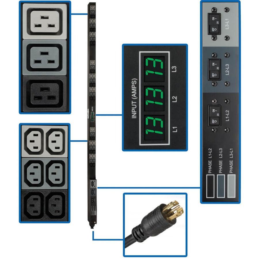 Tripp Lite Pdu3Mv6L2130A Power Distribution Unit (Pdu) 45 Ac Outlet(S) 0U Black