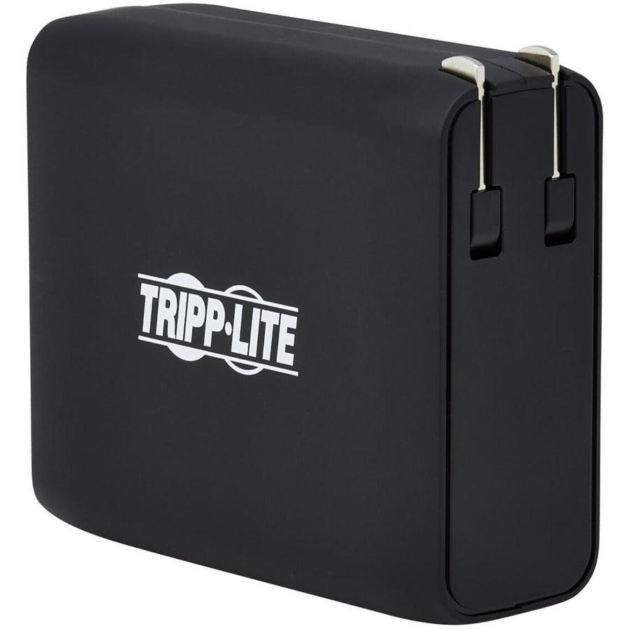 Tripp Lite Portable 5000Mah 2-Port Mobile Power Bank And Usb Battery Wall Charger Combo - Direct Plug, Black