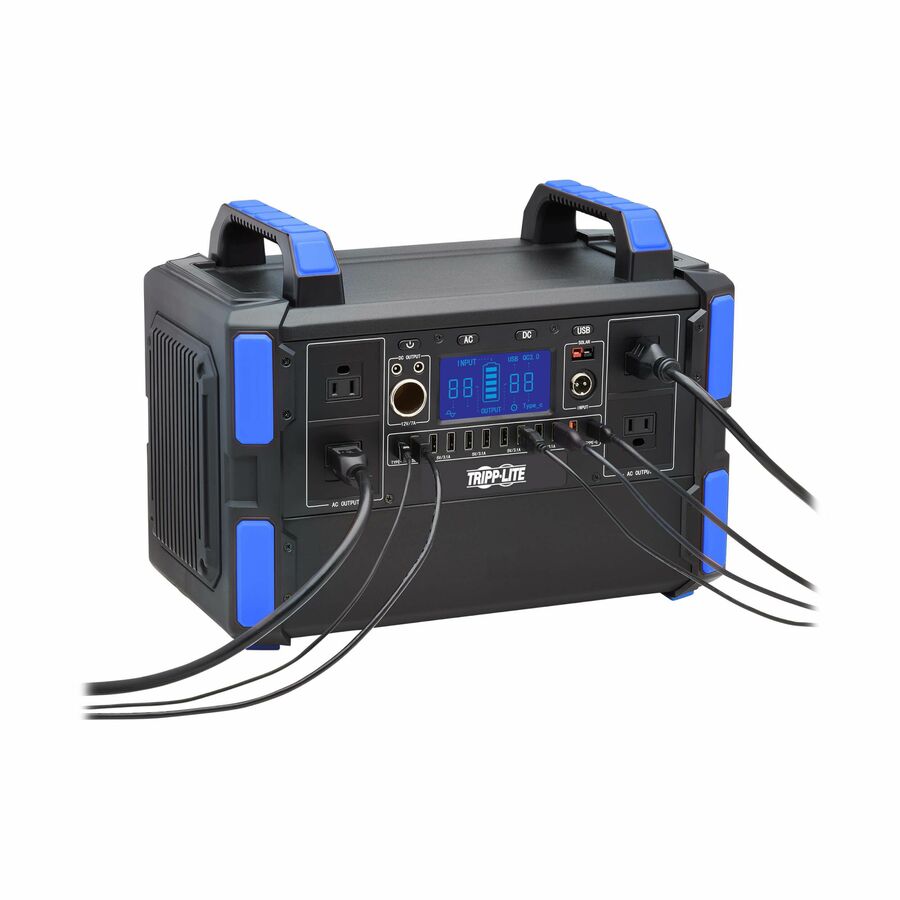 Tripp Lite Portable Power Station 1000W Lithium-Ion (LFP) AC DC USB-A USB-C QC 3.0 - For
