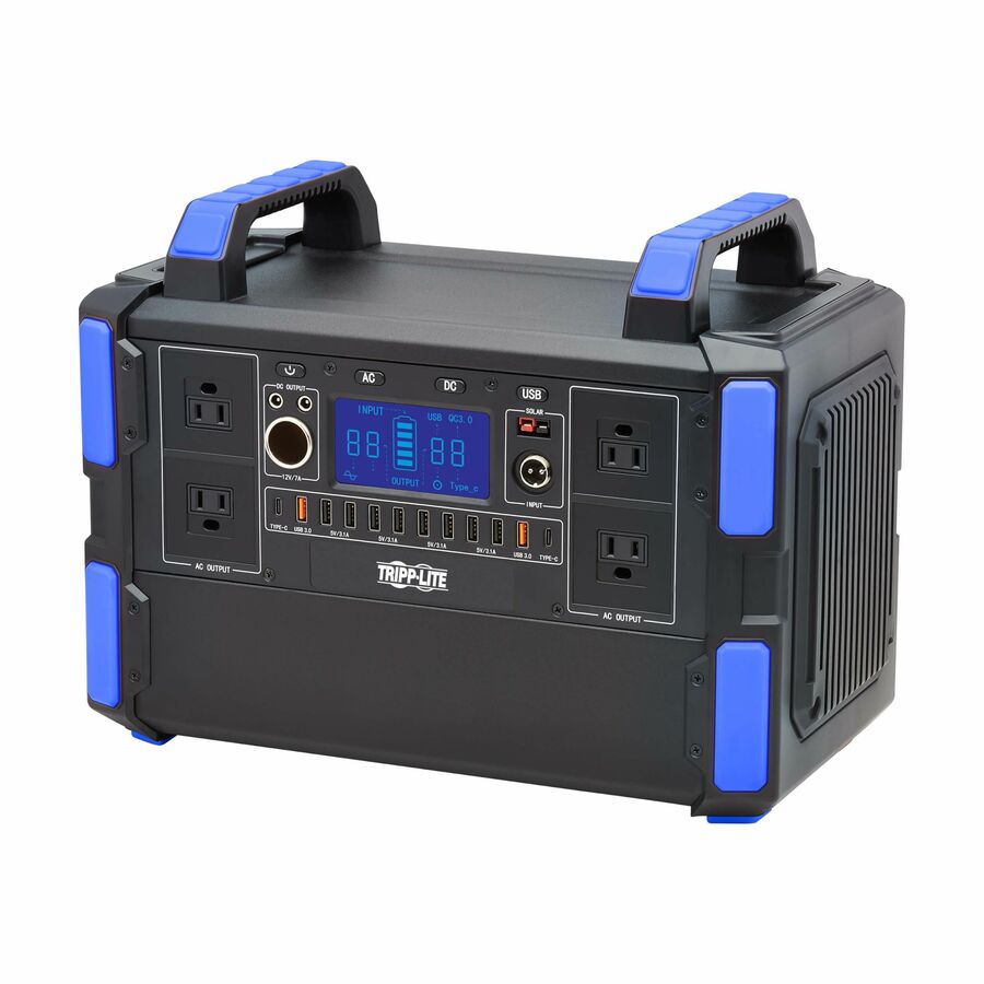Tripp Lite Portable Power Station 1000W Lithium-Ion (LFP) AC DC USB-A USB-C QC 3.0 - For