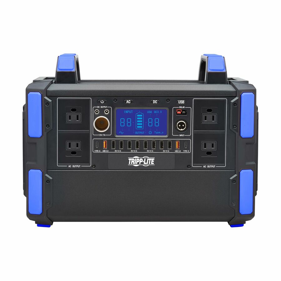Tripp Lite Portable Power Station 1000W Lithium-Ion (LFP) AC DC USB-A USB-C QC 3.0 - For