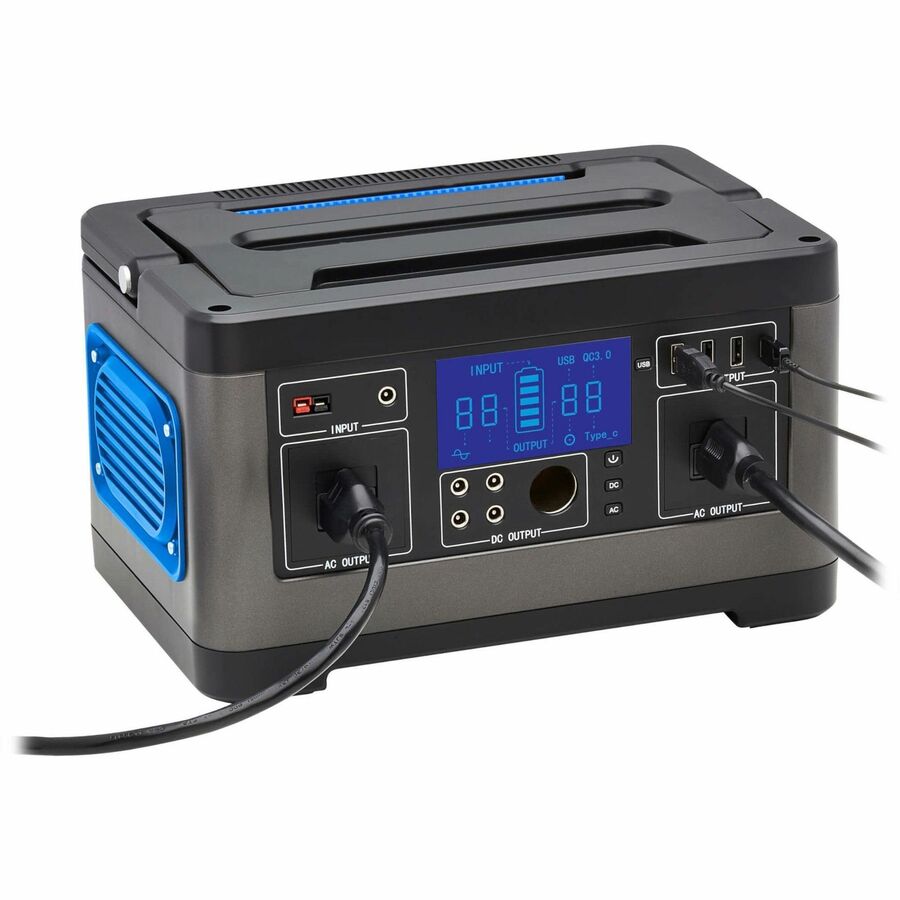 Tripp Lite Portable Power Station - 500W, Lithium-Ion (NMC), AC, DC, USB-A, USB-C, QC 3.0