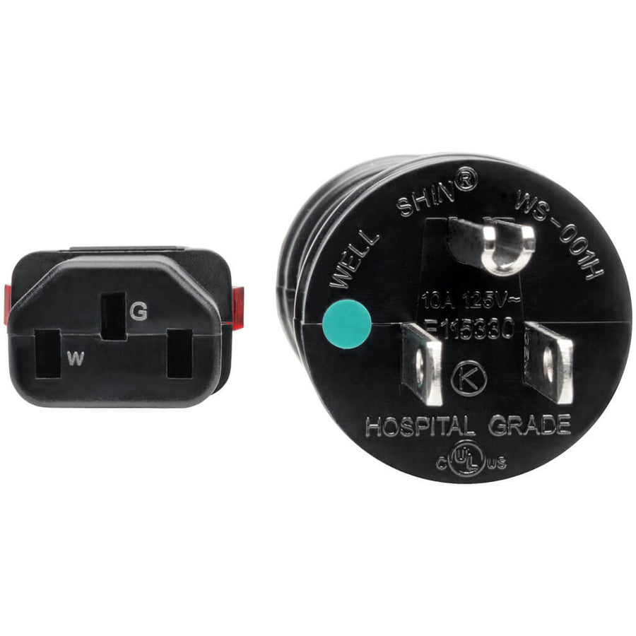 Tripp Lite Power Cord Hospital Medical 5-15P To Locking C13 M/F 10A 25Ft