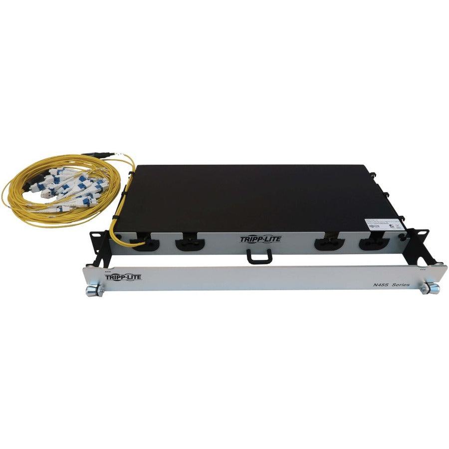 Tripp Lite Preloaded Fiber Panel, 1U - 2X (12X Lc/Lc Duplex M/M) 24F Trunk Cables, Os2 Singlemode, 10 M (32.8 Ft.)