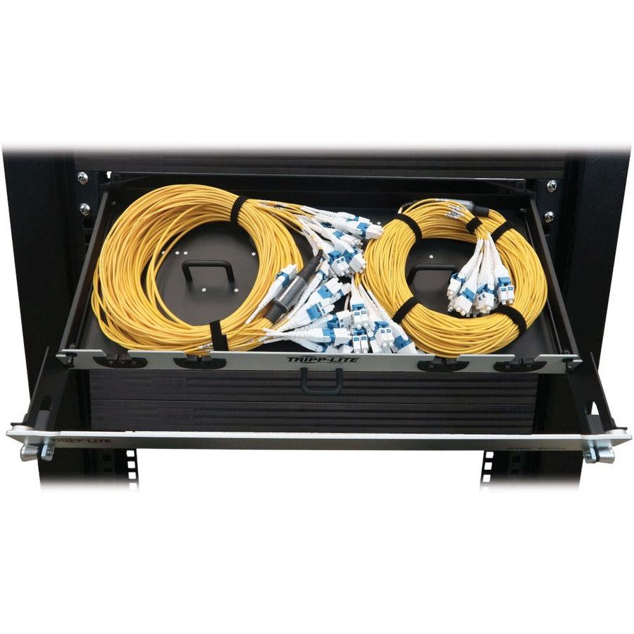Tripp Lite Preloaded Fiber Panel, 1U - 2X (12X Lc/Lc Duplex M/M) 24F Trunk Cables, Os2 Singlemode, 20 M (65.6 Ft.)
