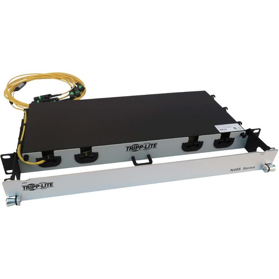 Tripp Lite Preloaded Fiber Panel, 1U - 2X (3X8F Mtp/Mpo-Apc F/F) 24F Trunk Cables, Os2 Singlemode, 20 M (65.6 Ft.)